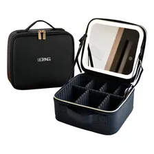 Maleta Maquiagem Profissional Necessaire Espelho Led Viagem Cor Rosa Foto mini 4