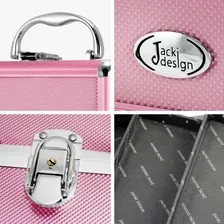 Maleta Maquiagem Profissional RÃgida Jacki Design P Cor Rosa Foto mini 4