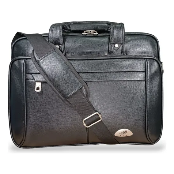 Maleta Pasta Executiva Couro SintĂ©tico Premium P/ Notebook 15,6'' - Compartimentos Ampla Capacidade, Alça Ajustável, Bolsos Internos - CompatĂvel Com Modelos Diversos Foto 1