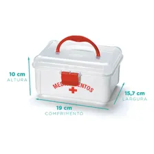 Maleta Pequena Para Medicamentos Primeiros Socorros 19x16x10cm Nitron Foto mini  3