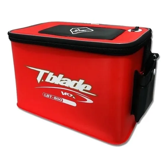 Maleta Pesca Porta Iscas Viva T-blade Lbt-800 7l Vermelha Foto 1