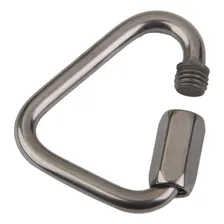 Malha Rápida Link Delta Mosquetão 8 Mm Em Aço Inox Náutico Cor Prateado Foto mini 4