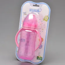 Mamadeira Aquarela Big Orto Com Alça Kuka Rosa 330ml - 1402 Foto mini  3