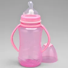 Mamadeira Aquarela Big Orto Com Alça Kuka Rosa 330ml - 1402 Foto mini  2
