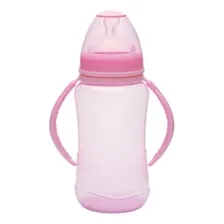 Mamadeira Aquarela Big Orto Com Alça Kuka Rosa 330ml - 1402 Foto  mini 1