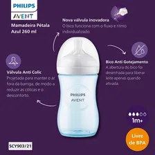 Mamadeira Avent Pétala 260ml Anticólica Philips Cor Azul Foto mini 3