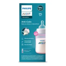 Mamadeira Classic+ Anticólica 260ml Avent Com Bico 1m+ Rosa Foto mini  2