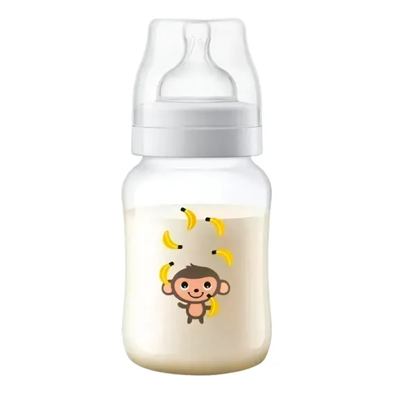 Mamadeira Classica Anticolica Philips Avent 260ml Macaco 1m Foto 1