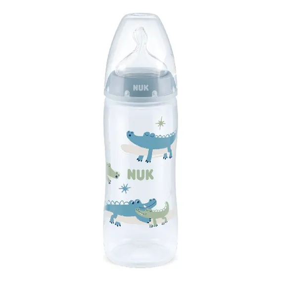 Mamadeira First Choice Controle Temperatura 360ml Azul - Nuk Foto 1