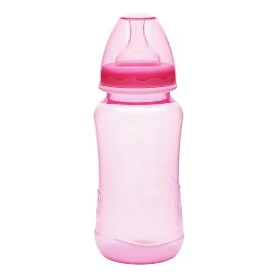 Mamadeira Kuka Aquarela Rosa Big Bico Universal 330ml Foto 1