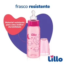 Mamadeira Lillo Divertida Bico Silicone T2 240ml Rosa Foto mini 4