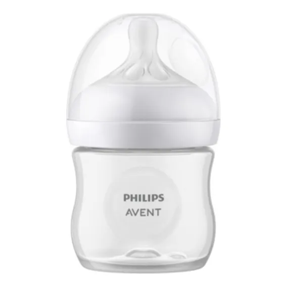 Mamadeira Pétala 125ml Avent Transparente Bico Recem Nascido Foto 1