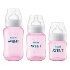 Mamadeira Philips Avent C/ 3 Clássica Rosa 125/260/330ml Classic Foto mini 2