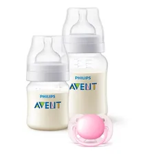 Mamadeira Phillips Avent Classic 125/260ml + Chupeta Rosa Cor Transparente Foto  mini 1