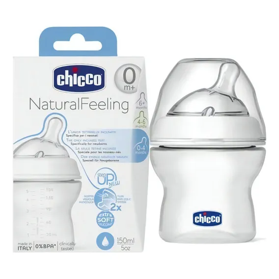 Mamadeira Step Up 150ml 0m+ - Neutro - Chicco Cor Transparente Foto 1