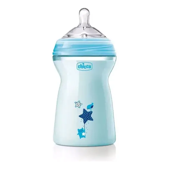 Mamadeira Step Up +6 Meses Fluxo Rápido 330ml Azul Chicco Foto 1