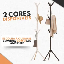 Mancebo Cabideiro Organizador Chão Casaco Bolsa Chapéu Arara Cor Branco Foto mini  2