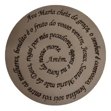 Mandala Ave Maria 30cm Gravada Mdf 3mm Foto mini 1