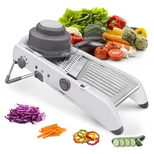 Mandolin Profissional Cortador Fatiador Legumes Frutas Inox Foto  mini 1