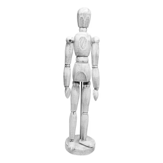 Manequim Articulado 30cm Vintage Branco Foto 1