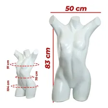 Manequim Busto Expositor Para Roupas De Banho Vitrine Lojas Cor Branco Foto mini 4