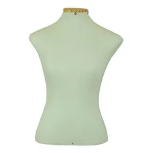 Manequim Busto Feminino Forrado Vitrine Noiva Festa Decorar Cor Creme Foto mini 1