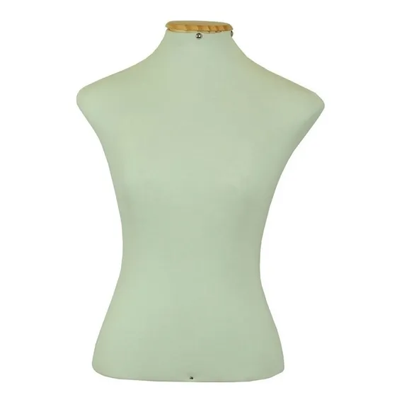 Manequim Busto Feminino Forrado Vitrine Noiva Festa Decorar Cor Creme Foto 1