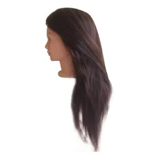 Manequim Cabeça De Boneca 80% Natural Profissional + Suporte Foto mini  3