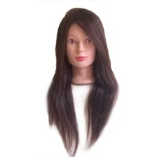 Manequim Cabeça Mista De Boneca 80% Natural Profissional Foto mini 1