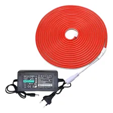 Mangueira 5m Fita Led Neon 12v + Fonte 5a Vermelho Foto mini  2