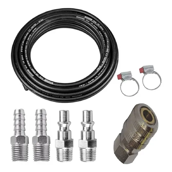 Mangueira Borracha Para Compressor 5/16 10 Metros +engate Foto 1