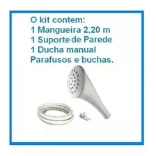 Mangueira Chuveirinho Desviador Completo 2,20mt Lorenzetti Cor Branco Foto mini 4