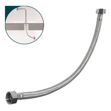 Mangueira Engate Flexivel Aço Inox 40cm Trançado 1/2 Fêmea Foto  mini 1