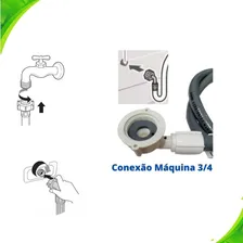 Mangueira Entrada + Saída 3 Metros Lavadora Roupas compatível com Brastemp Foto mini 3
