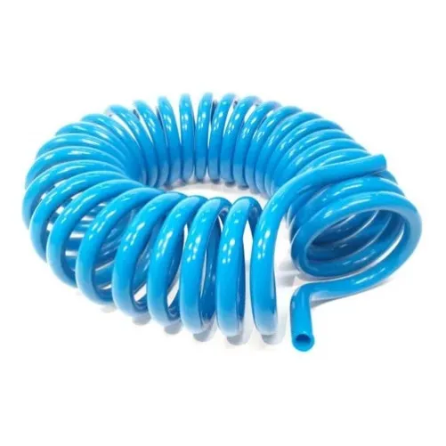 Mangueira Espiral Pu Azul 10mm X 10 Metros P/ Ar Comprimido Foto 1