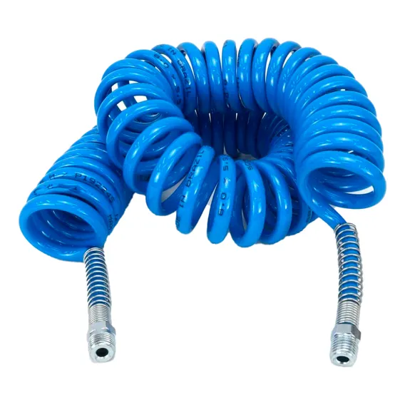 Mangueira Espiral Pu Azul 8mmx 5 Metros P/ Ar Comprimido Foto 1