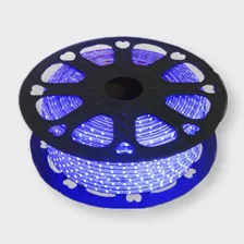 Mangueira Fita Chata Smd 5050 15m + 1 Conectores Luz Azul 110v Foto mini 1