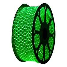 Mangueira Fita Led Chata 100 Metros 2 Conectores 110v -5050 Luz Verde 127v Foto  mini 1