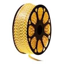 Mangueira Fita Led Chata 100 Metros 2 Conectores 220v - 5050 Luz Branco-quente Foto mini 1