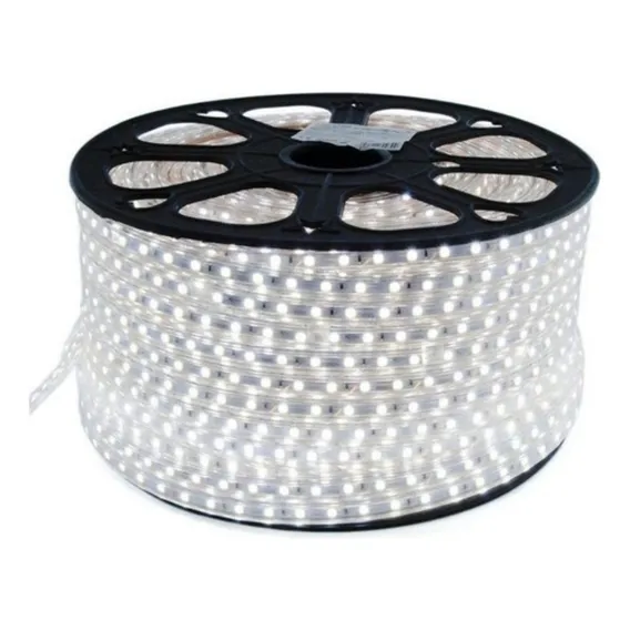 Mangueira Fita Led Chata 5050 Rolo 100m Branco Frio Bivolt Luz Branco-frio 127v Foto 1