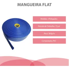 Mangueira Flat Chata Azul 50 Metros - 2 Polegadas Foto mini 4