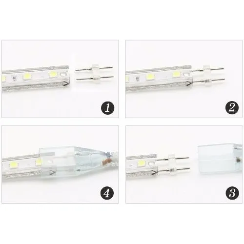 Mangueira Led 5050 Chata 100 Metros Azul 220v +5 Conector Foto 1