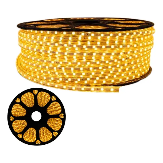 Mangueira Led 5050 Chata 10m Branco Quente Ou Frio + Fonte Luz Branco-quente 127v Foto 1