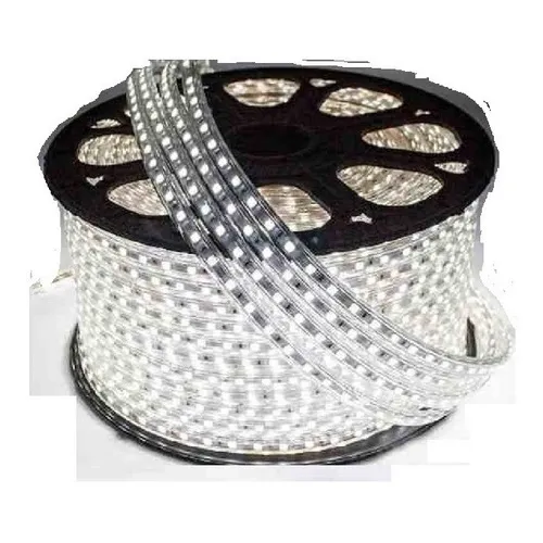 Mangueira Led 5050 Chata 30 Metros Branco 220v + Conector Cor da luz Branco-frio Foto 1