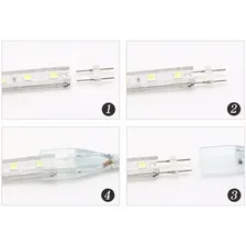 Mangueira Led 5050 Chata 30 Metros Branco 220v + Conector Cor da luz Branco-frio Foto mini 3