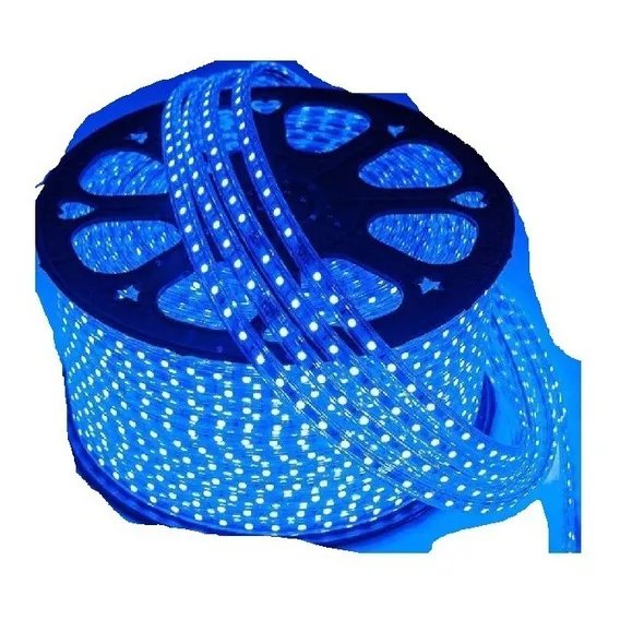 Mangueira Led Chata 10 Metros+ Conecto Luz Azul 220v Foto 1