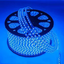 Mangueira Led Chata 20 Metros conector Luz Azul 110v Foto mini 1