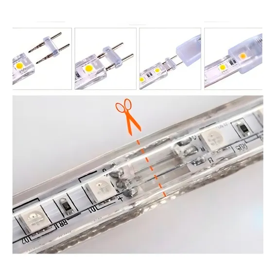 Mangueira Led Chata 30 Metros Branca Quente 110v+conector Foto 1