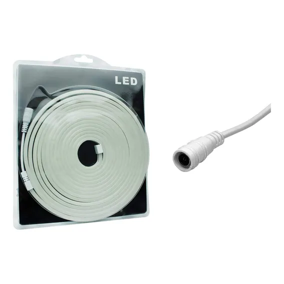 Mangueira Led Neon Branco Quente Flexível 12v - 5 Metros Foto 1