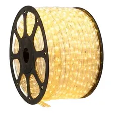 Mangueira Led Redonda 100m Branco Quente + 10 Conector Luz Branco-quente 220v Foto  mini 1